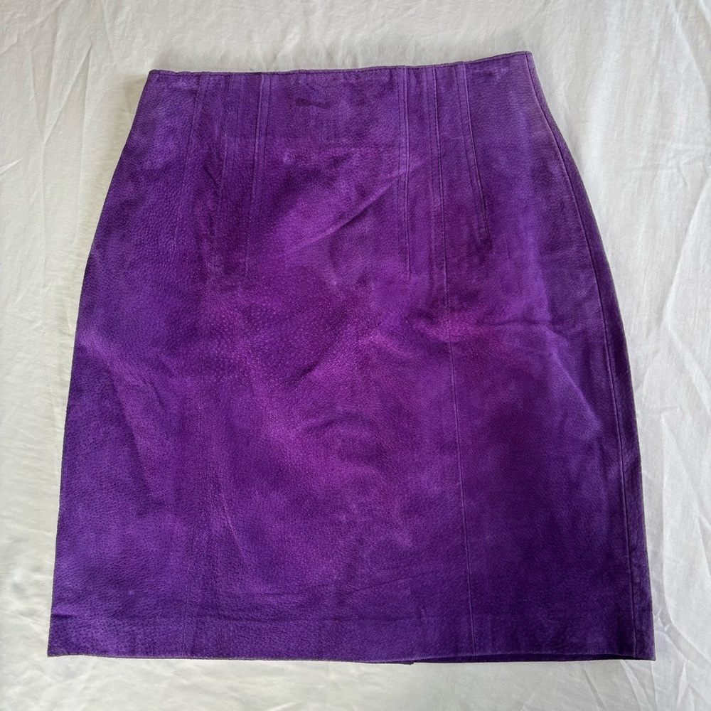 Vintage Express Purple Suede Mini Skirt (runs small)